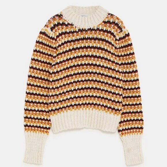 Zara Chunky Striped Knit - Picture 3 of 10